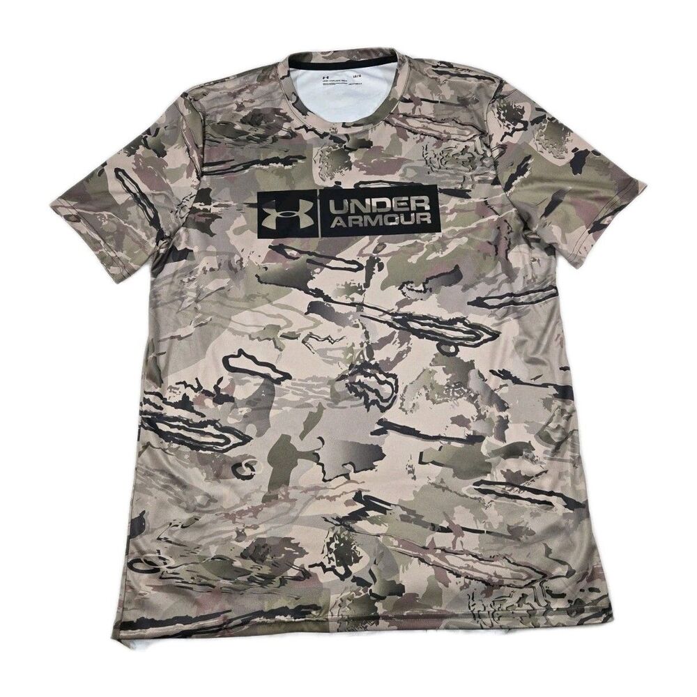 Mens Under Armour Short Sleeve T Shirt Camouflage Large